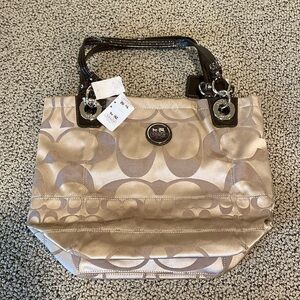 NWT Coach Sateen Tote Bag — Perfect for work or travel!